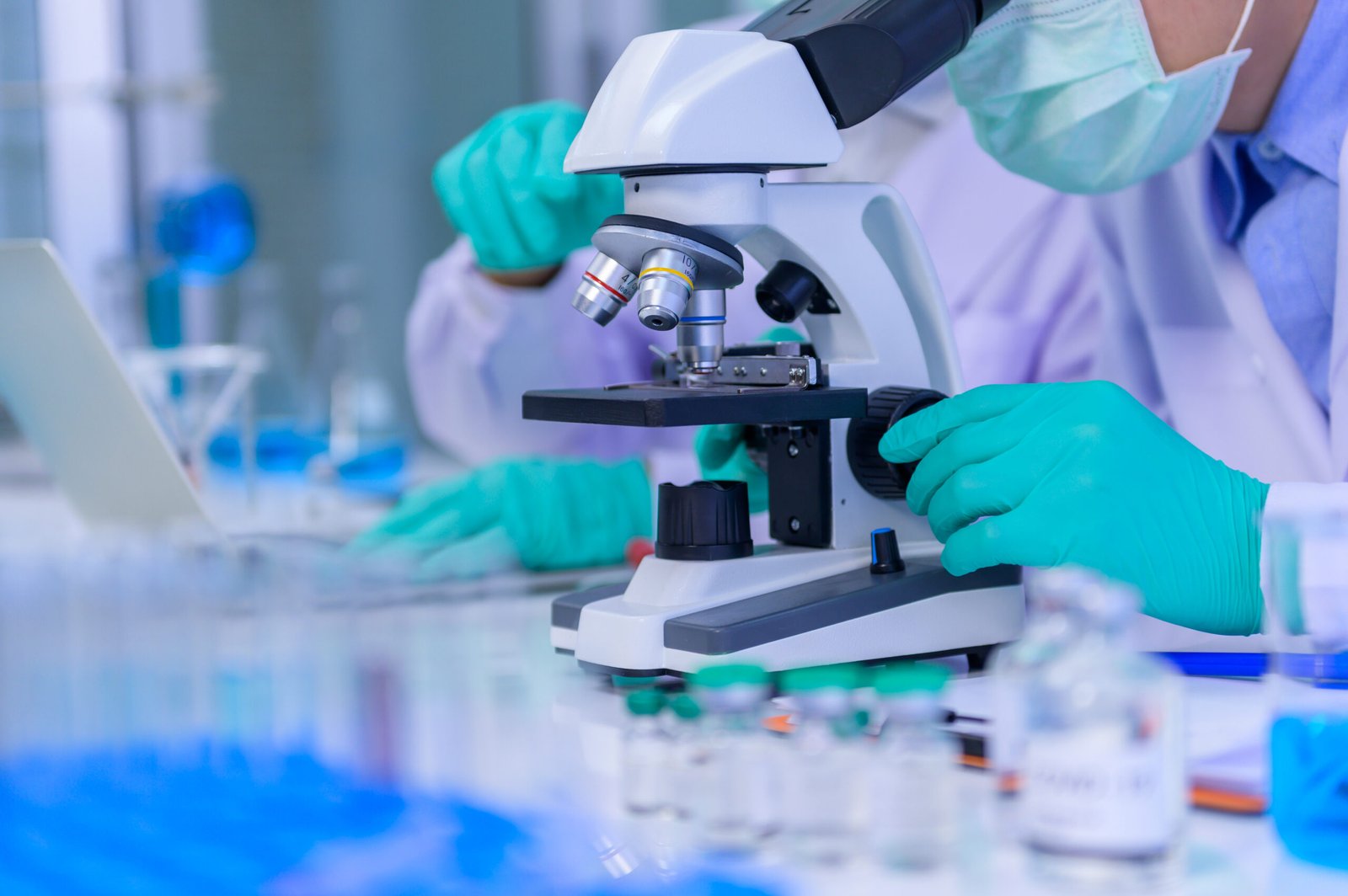scientist team has researching coronavirus cure laboratory asian doctor working vaccine against virus infection
